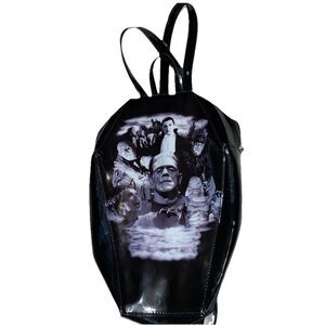 Universal Monsters Coffin Backpack 15” Rock Rebel Dracula, Frankenstein - Used